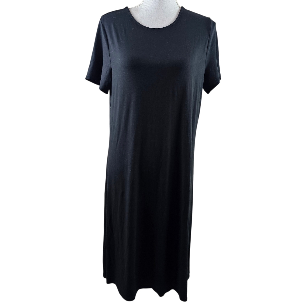 J. Jill Wherever Collection Black Tee Shirt Dress In M - Picture 2 of 8